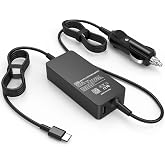 Nivjuky 100W USB C Laptop Car Charger Compatible with Dell | for Latitude/XPS/Pro 16 14 13 plus/Pro Max, for Precision/Chromebook/Inspiron/Vostro, Type C Travel Power Cord Ac Adapter