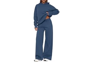 PRETTYGARDEN Womens Sweatsuits 2 Piece Set 2025 Casual Winter Long Sleeve Hoodie Loose Wide Leg Sweatpants Fall Tracksuit