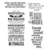 Stampers Anonymous Tim Holtz Cling Rubber Stamp Set, 7 by 8.5-Inch, Way with Words