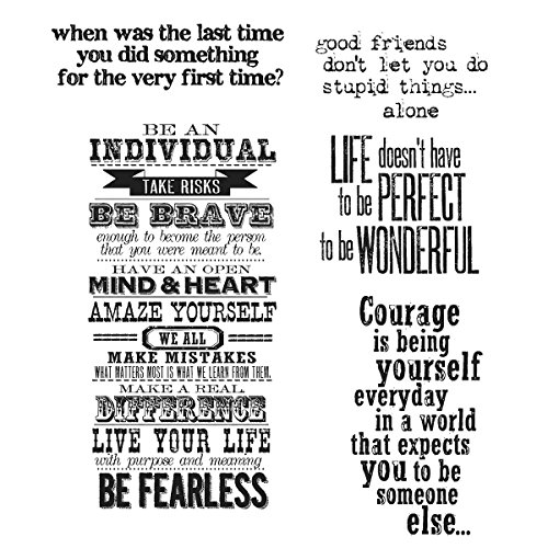 Stampers Anonymous Tim Holtz Cling Rubber Stamp Set, 7 by 8.5-Inch, Way with Words