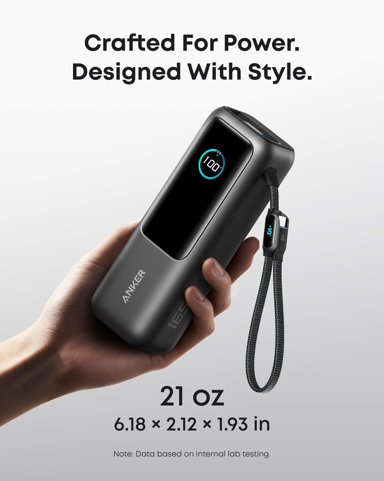 Anker 165W 25000mAh Laptop Powerbank mit 70cm ausziehbarem Kabel 7