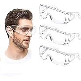 Safety Anti Fog Goggles 3-Pack - Over Eyeglasses, Dust/Chemical Splash Proof | ANSI Z87.1 Certified Wrap-Around Eye Protection for Lab, Construction, Nurses | Scratch Resistant, Unisex Fit
