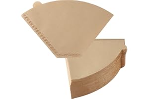 PRUDIUT 200 Count #4 Cone Coffee Filters 8-12 Cups, Disposable Coffee Filters 4 Cone Paper Unbleached Natural 4 Filters Paper Compatible with Ninja, Drip and Pour Over Coffee Maker