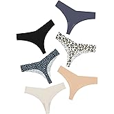 DEANGELMON Seamless Thongs for Women No Show Thong Underwear Women Comfortable Multiple Pack