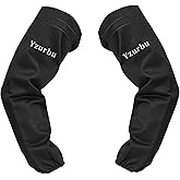 Yzurbu Welding Work Sleeves, Heat & Flame Resistant Arm Protection Gardening Sleeve with Hook & Loop - Black