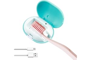 UV Sanitizer Toothbrush Case Green Portable Rechargeable Toothbrush Sterilizer Holder for Electric Manual Toothbrushes Disinf