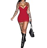 Sexy Red Bodycon Mini Dress for Women Sweetheart