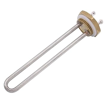 Aiicioo Heizelemen DC 12 Volt 200 Watt Niederspannung für Sonnenkollektoren Rostfreier Stahl Eintauchen Warmwasserbereiter 1.