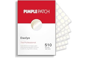 Daolyo Pimple Patches for Face - 3 Size 510 Counts Hydrocolloid Acne Patches for Covering Zits and Blemishes, Spot Stickers with Salicylic Acid, Tea Tree Oil & Calendula Oil(8mm,10mm,12mm)