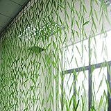 Adsled 20pcs 2.2m Artificial Flower Wicker Rattan Vine Fake Foliage Leaf Flowers Plants Garland Garden Decoration (Large Leaves 19cm*3.5cm)