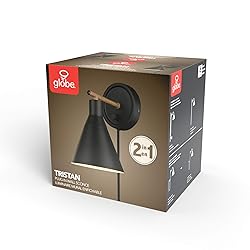 GLOBE Electric 51725 1-Light Dimmable Plug-in or