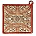 Maison d' Hermine Pot Holder 100% Cotton 8 Inch x 8 Inch with Loop Heat Resistant Hot Pads, BBQ, Baking, Grilling, Microwave, Barbeque, Kashmir Paisley - Thanksgiving/Christmas