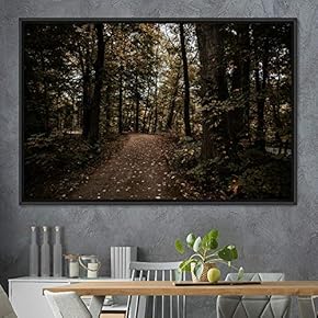 signwin Framed Canvas Wall Art Rustic Woods Brown...