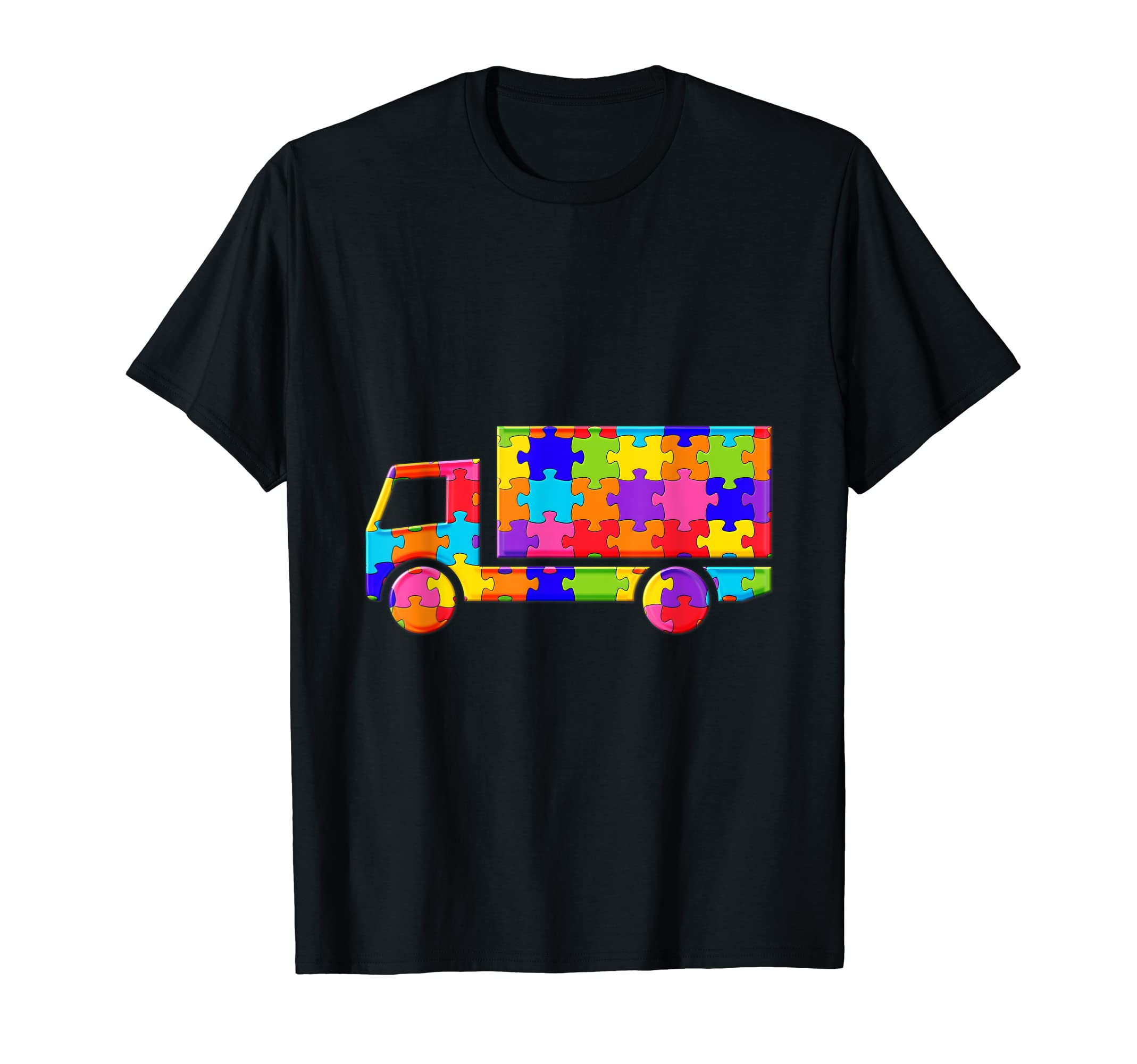 Shipping Delivery Transport Jigsaw Autism Puzzle T-Shirt