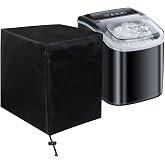 Klmnop Ice Maker Cover, Waterproof Ice Maker Dust Cover for Countertop Ice Maker Machine/Ice Cube Maker/Portable Ice Maker(Black)