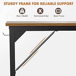 Sweetcrispy Computer Small Office Desk 40 Inch