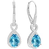 Dazzlingrock Collection Infinity Dangling Earrings, 10K White Real Solid Gold