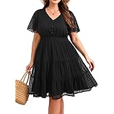 Pinup Fashion Plus Size Summer Dresses-Casual Graduation Beach Sundress Vacation Easter Short Dress