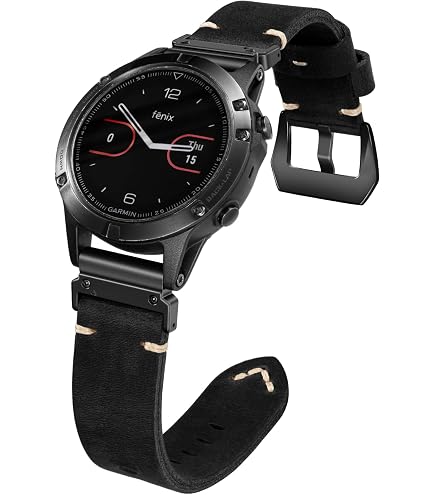 Amazon.com: Abanen Leather Watch Bands for Fenix 6 / Fenix 5