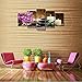 Wall Art Canvas Painting 5 Panel Canvas Wall Art Prints Wall Decor Art (Pink Flower, 8x12x2pcs+8x16x2pcs+8x20inch x 1pcs)