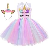 ZeroStage Light Up Unicorn Dress for Girls Halloween Costume Birthday Decorations Princess Outfits Gifts Party LED Tutu