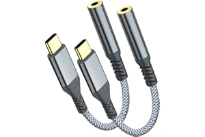 USB C to 3.5mm Jack,Type C to Headphone Adapter USBC to Car Aux Audio Earphone Speakers Cable Converter Compatible with Samsu