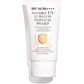 Charlotte Tilbury Invisible UV Flawless Makeup Primer - Broad Spectrum SPF 50 Sunscreen & Poreless Face Primer - Enriched with Hyaluronic Acid to Hydrate, Protect & Prime Skin
