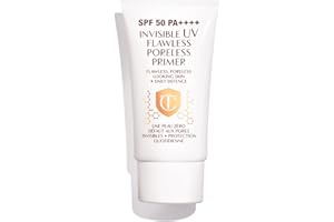 Charlotte Tilbury Invisible UV Flawless Makeup Primer - Broad Spectrum SPF 50 Sunscreen & Poreless Face Primer - Enriched with Hyaluronic Acid to Hydrate, Protect & Prime Skin