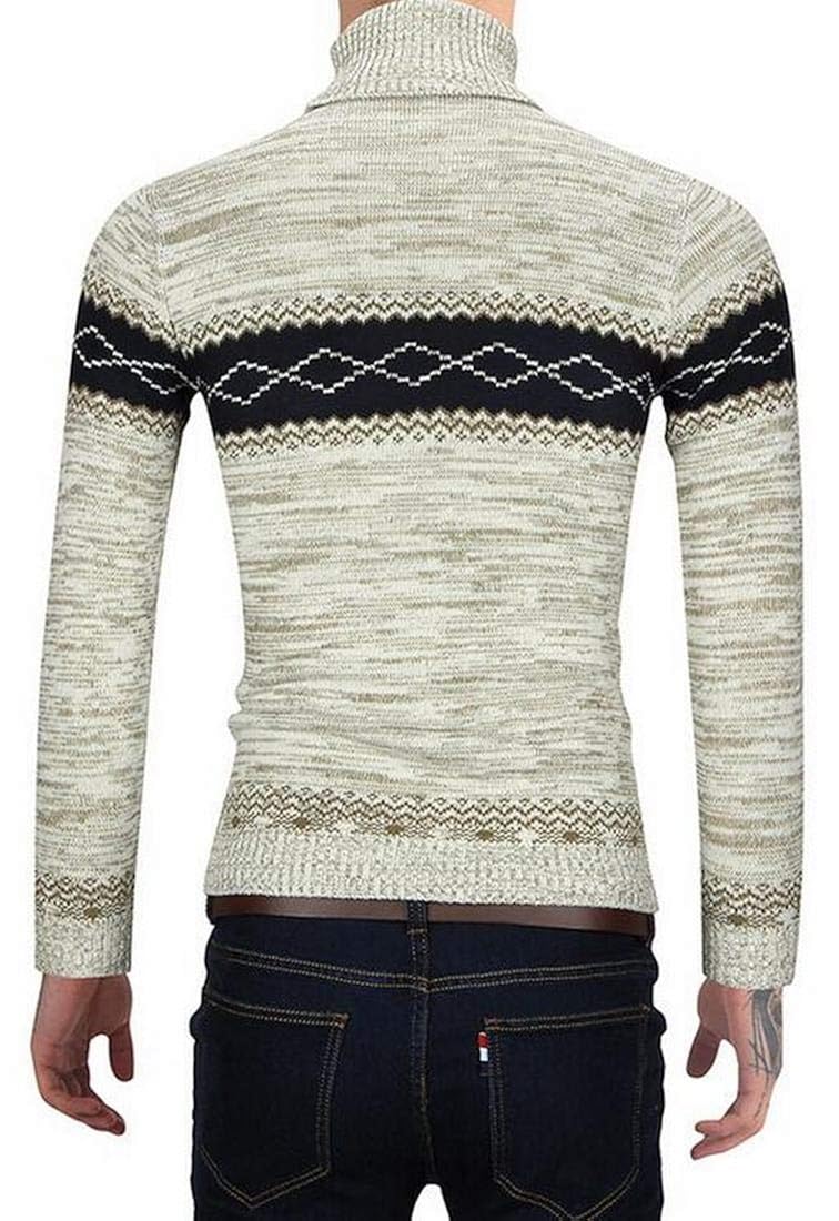 Fubotevic Mens Knit Thermal Turtle Neck 