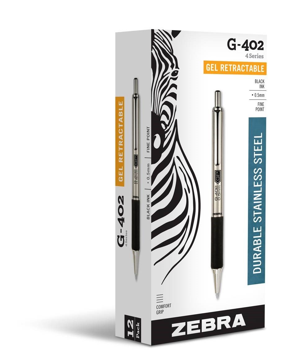Mua Zebra G402 Stainless Steel Retractable Gel Pen, Fine Point, 0.5mm