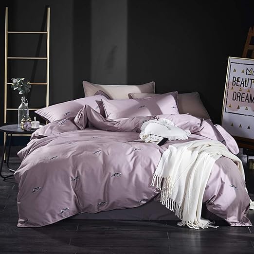 Amazon.com: Juego de sábanas llwannr para verano y otoño, 100% algodón, con estampado lindo, para cama individual, queen, king size: Home \u0026 Kitchen