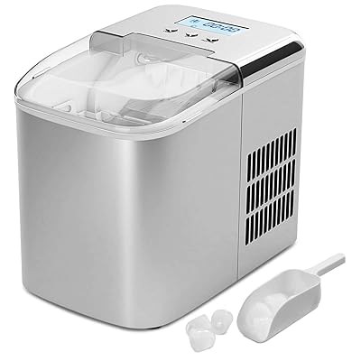 COSTWAY Countertop Ice Maker 26LBS / 24H with Self-clean Function