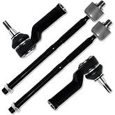 Chassora ES800954 ES800955 EV800898 4PCS Front Outer Inner Tie Rod End Link Fit for Ford 2013 2014 2015 2016 2017 2018 C-Max/Escape, 14-18 Transit Connect, 2012-18 Focus