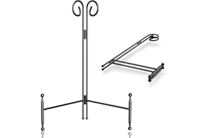 HOPEME Black Plate Stand, 12-Inch 2Pack, Versatile Display Solution, Sturdy Iron Stand Holder for Plate, Photo, Art, Dish, Ar
