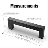 Amerdeco 10 Pack Matte Black Cabinet Pulls 3.75 Inch 96mm Hole Centers view 6