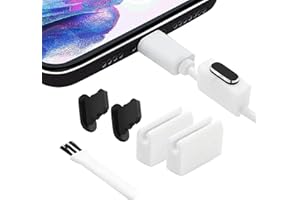 PortPlugs Aluminum Dust Plugs (2-Pack) - Compatible with iPhone 14-7, Plus, Max, Pro, iPad, Lightning Port - Incl. Holders & Brush