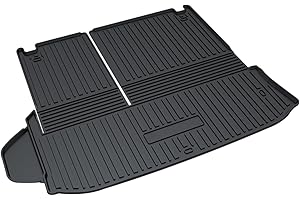 YQBRAND Highlander Cargo Mat - Compatible with 2020 2021 2022 2023 2024 Toyota Highlander,All Weather Protector Rear Cargo Liner Trunk Tray Floor mat，3D Tech Modeling Waterproof Durable Odorless Accessories