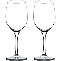 Crystal Red or White Wine Glasses 482ml Set of 2, All-Purpose - Long Stem for Wine Cocktail Juice Water Lead-Free Drinking Gl