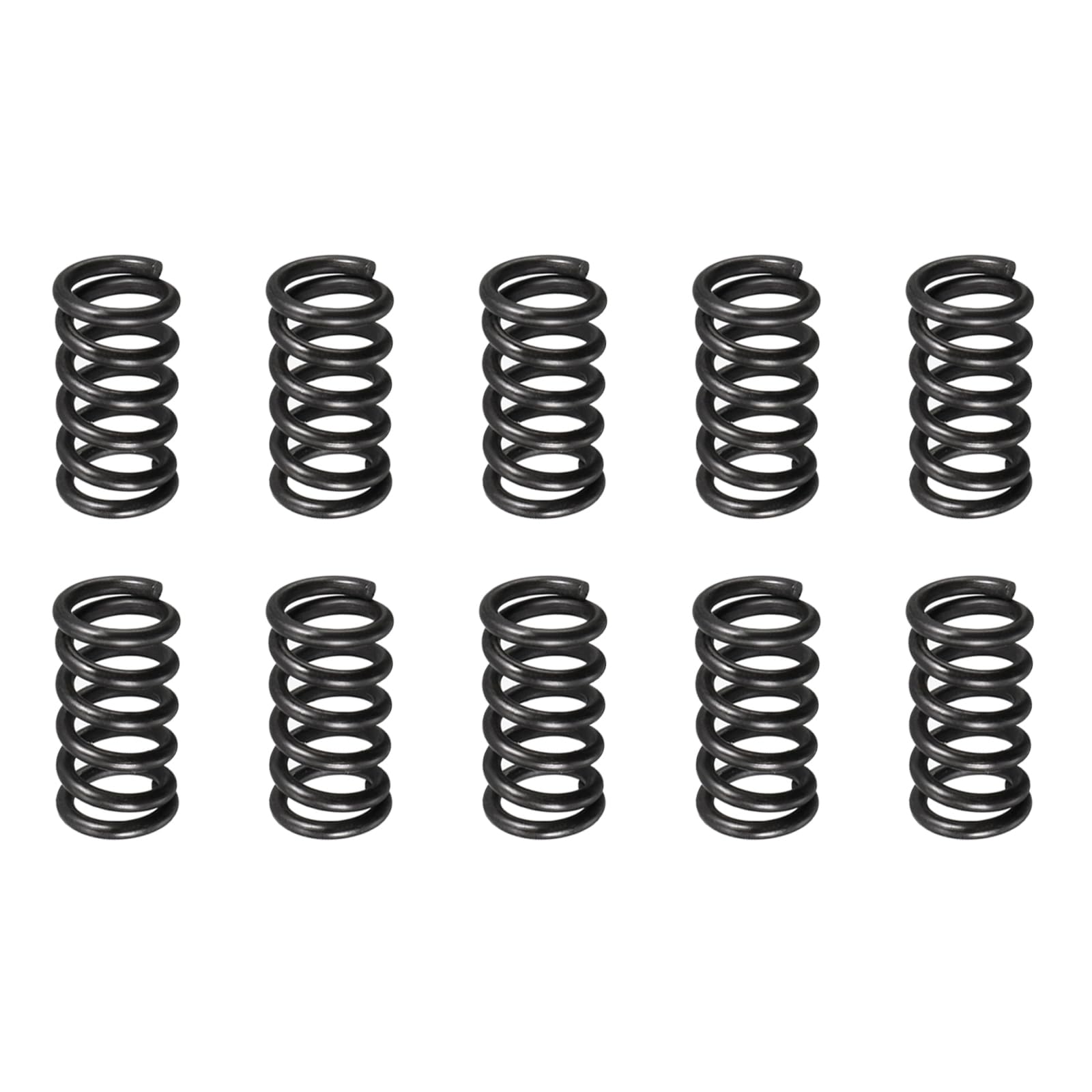 DTGN 1.2x8x15mm(DxODxL) Compression Spring - 10Pack - Good for Machinery - Spring Steel Extension Spring - Black