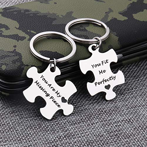 Runalp You are My Missing Piece, You Fit Me Perfectly, Hand Stamped Jewelry, Relationship Gift