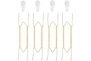 Plate Hangers for Wall for 10-16 inch, 4 Pack, Gold