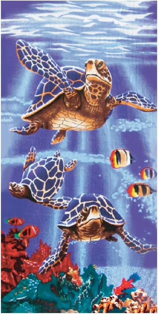 Island Gear, LLC. Sea Turtle Towel 30"x60" Purple