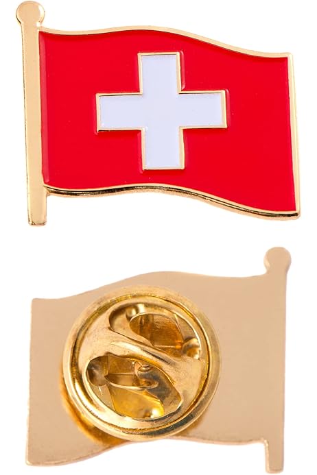 National Flag Embroidery Patches And Metal Flag Lapel Pin SWITZERLAND-in Patches - Foto 3