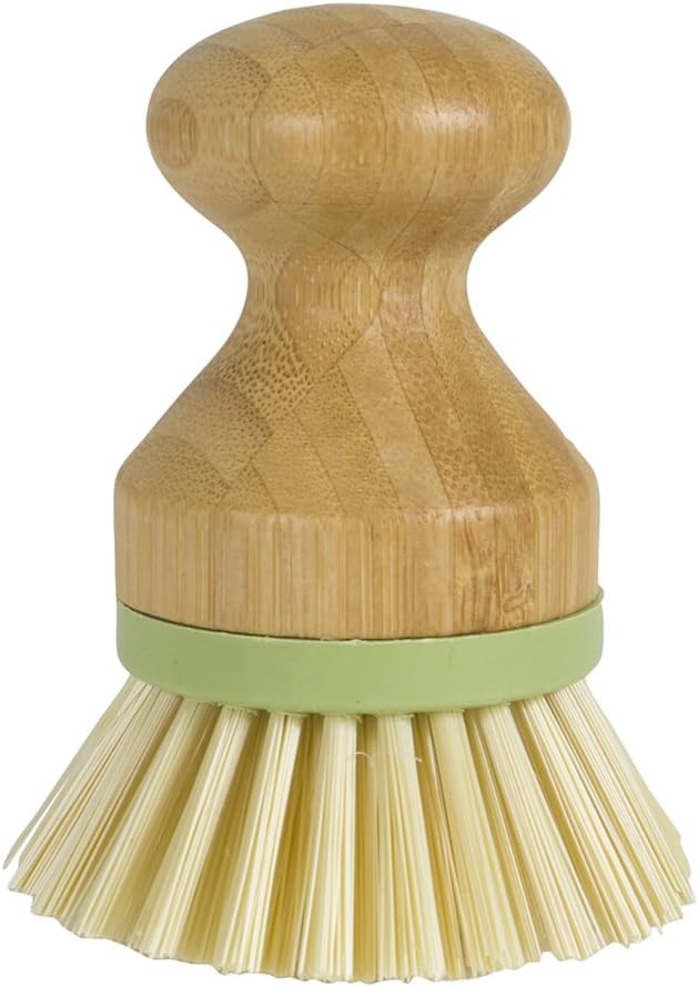 Evriholder Mini Scrub Brush Dish Scrubber Made of Sustainable Bamboo and Recycled Plastic