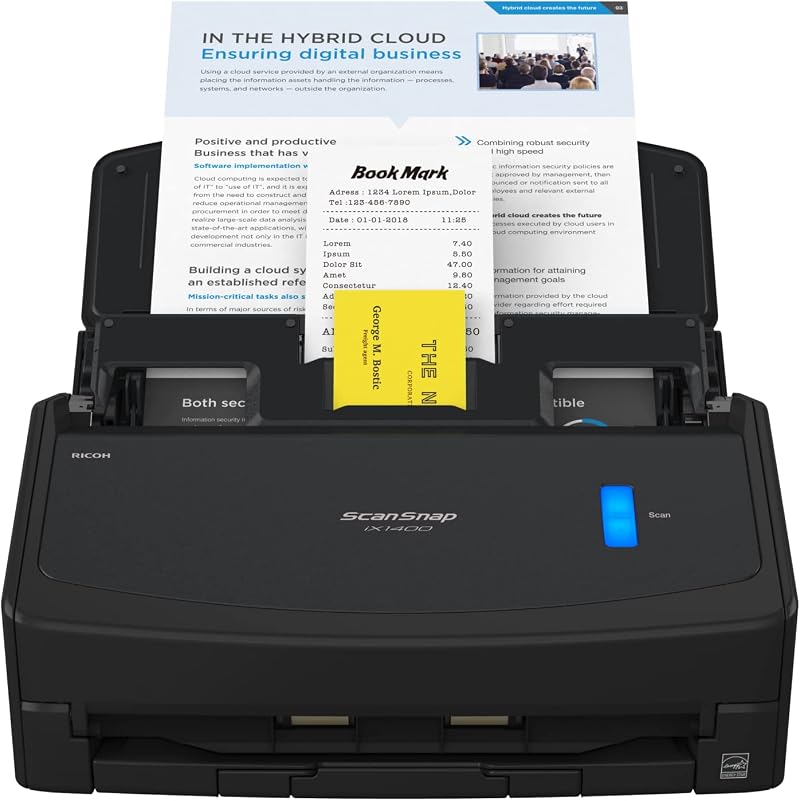 ScanSnap iX1400 Black A4 Document Scanner - 40ppm Duplex ADF USB 3.2