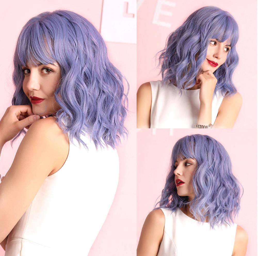 14 inch synthetic hair wig fluffy natural short hair wavy