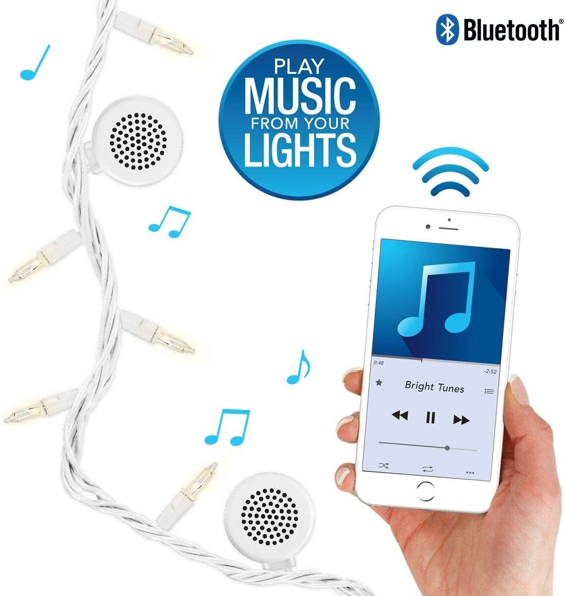 christmas lights with bluetooth speakers