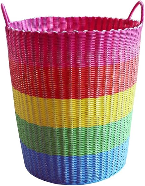 Amazon 収納 Fjh バスケット プラスチック製 ラタン 織物 大きい 子供用 おもちゃのバケツ 汚れた服 シンプル ランドリー バスケット バスケット ランドリー収納 オンライン通販