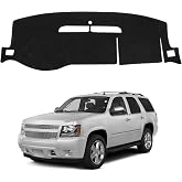 FIILINES Dash Cover for 2007-2014 Tahoe Suburban/GMC Yukon XL, 2007-2013 Avalanche Silverado 1500 2500 3500 LTZ/GMC Sierra SLT Denali, Dashboard Cover Mat Accessories
