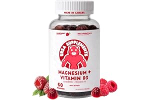 URSA Magnesium Bisglycinate + Vitamin D3 Gummies (60 Gummies) | Muscle Recovery, Immunity Supports Sleep, & Relaxation | High